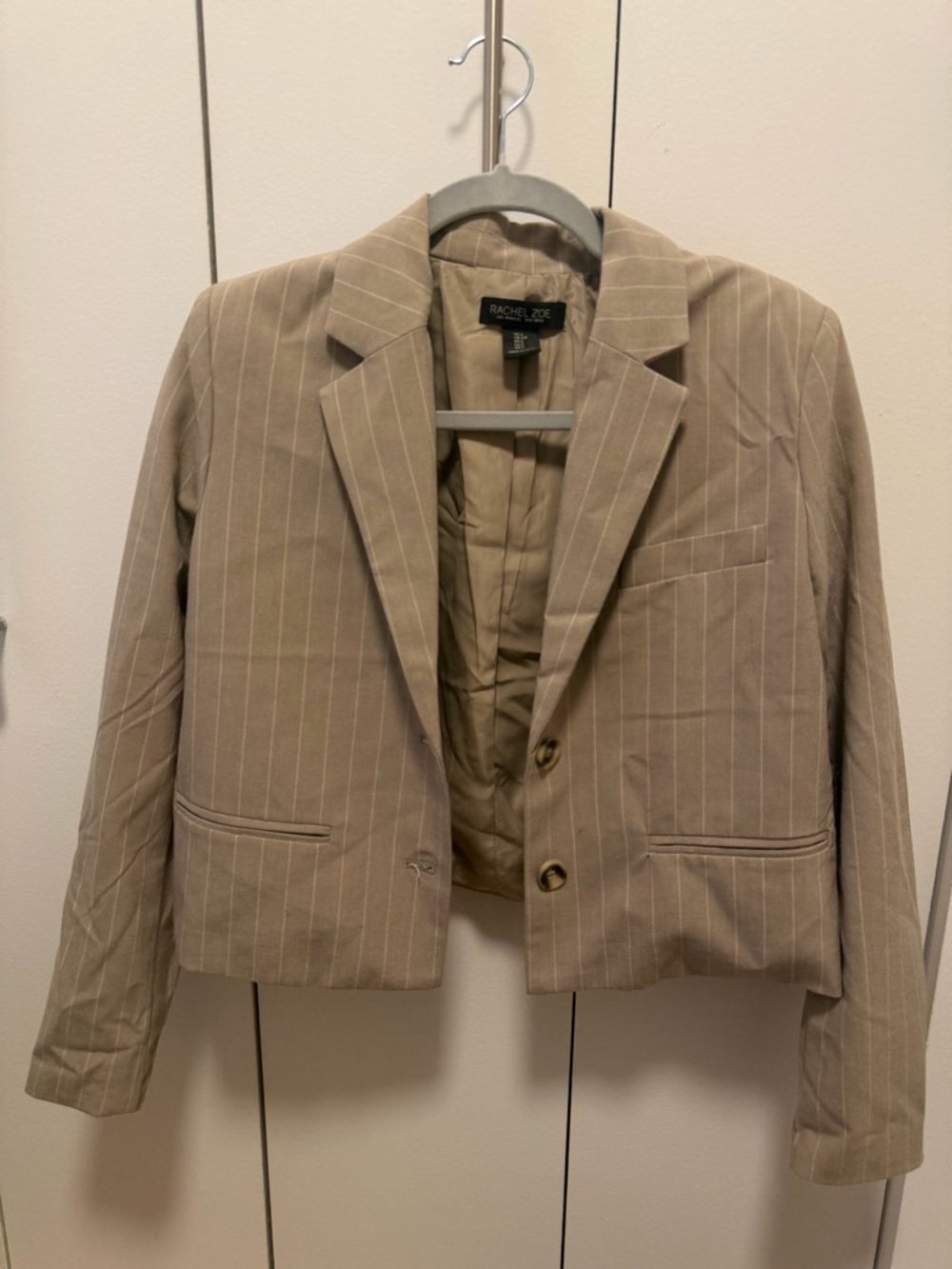 Rachel Zoe Pinstripe Cropped Blazer